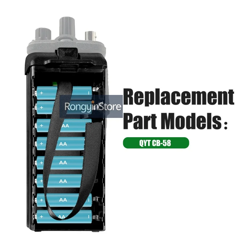 QYT CB-58 Replacement Battery Case 8xAA Battery Holder Empty Battery Housing Shell for QYT CB-58 Walkie Talkie Radio Accessories