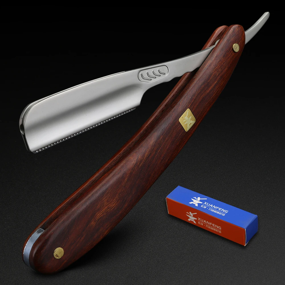 Safe manual razor, professional straight-edge stainless steel, sharp, folding razor for barbering