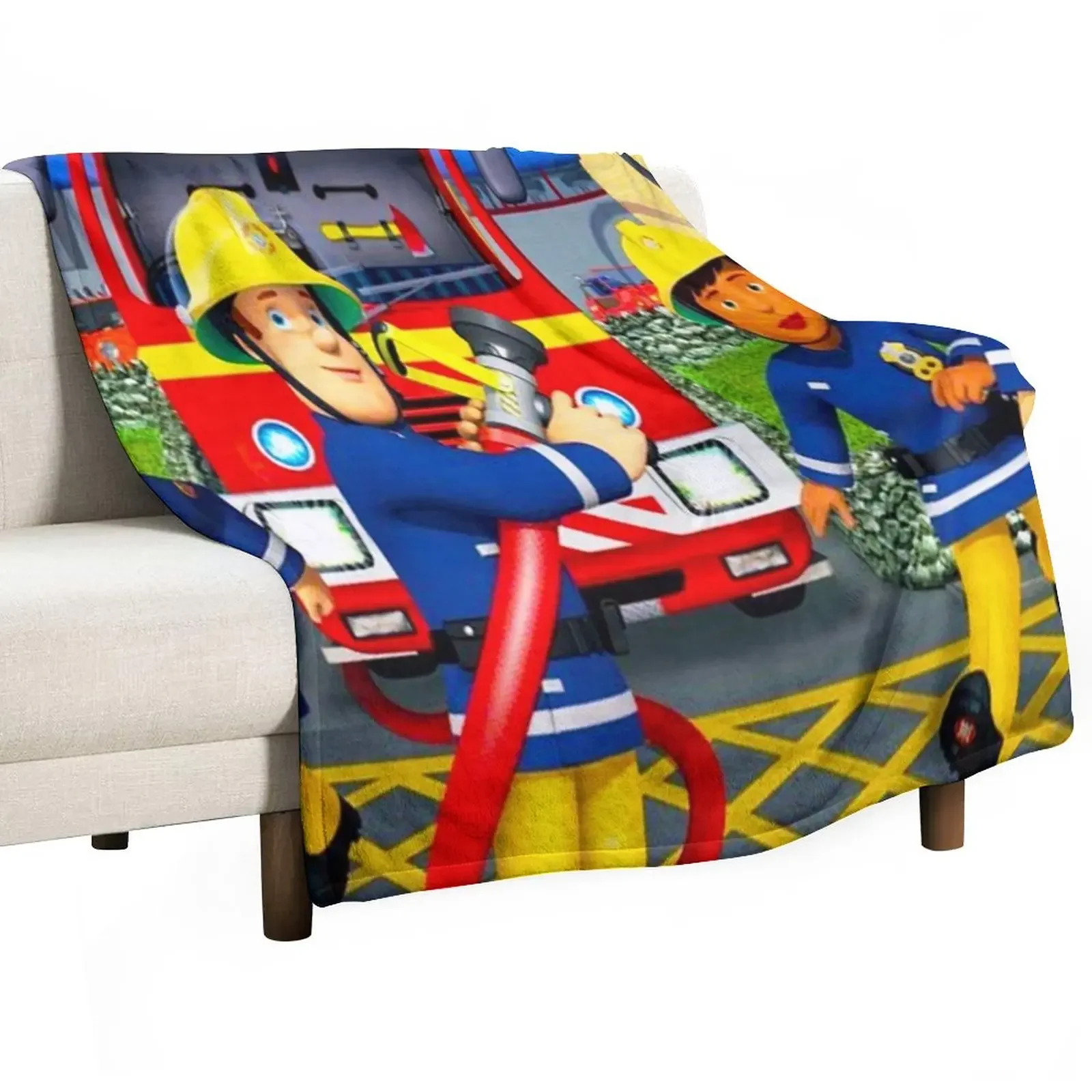 New fireman sam fireman toys pajamas birthday party supplies clothes Throw Blanket Single Shaggy sofa bed Cute Blankets