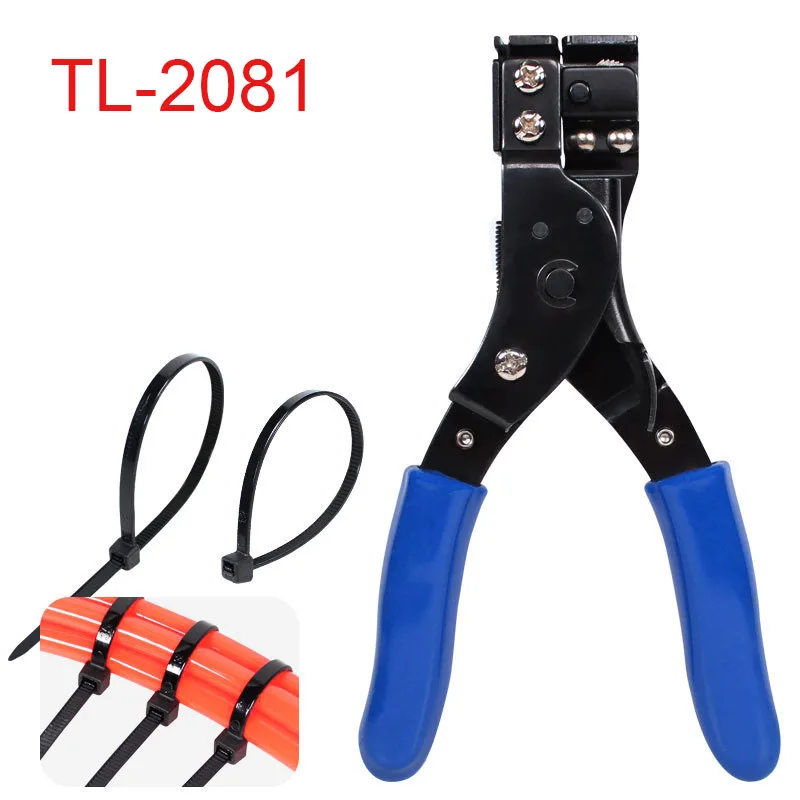 TL-2081 Nylon Cable Tie Gun Cable Tie Pliers Cable Tie Gun Binding Scissors 2-in-1 Tool Use Range 2.4-12mm