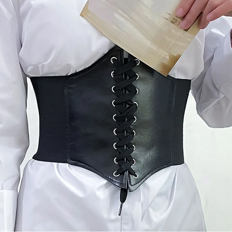 Ceinture en cuir élastique pour femme, corset large, ceinture amincissante, mode, environnement de haute qualité, DT128