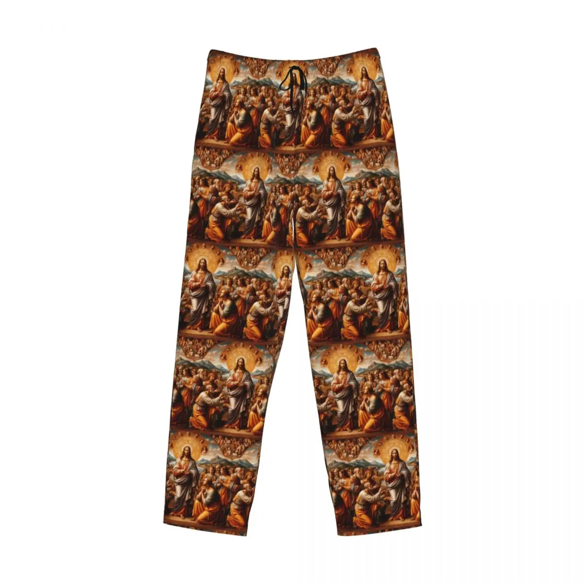 Custom WORSHIPING JESUS Pajama Pants Men Sleepwear Sleep Lounge Bottoms with Pockets