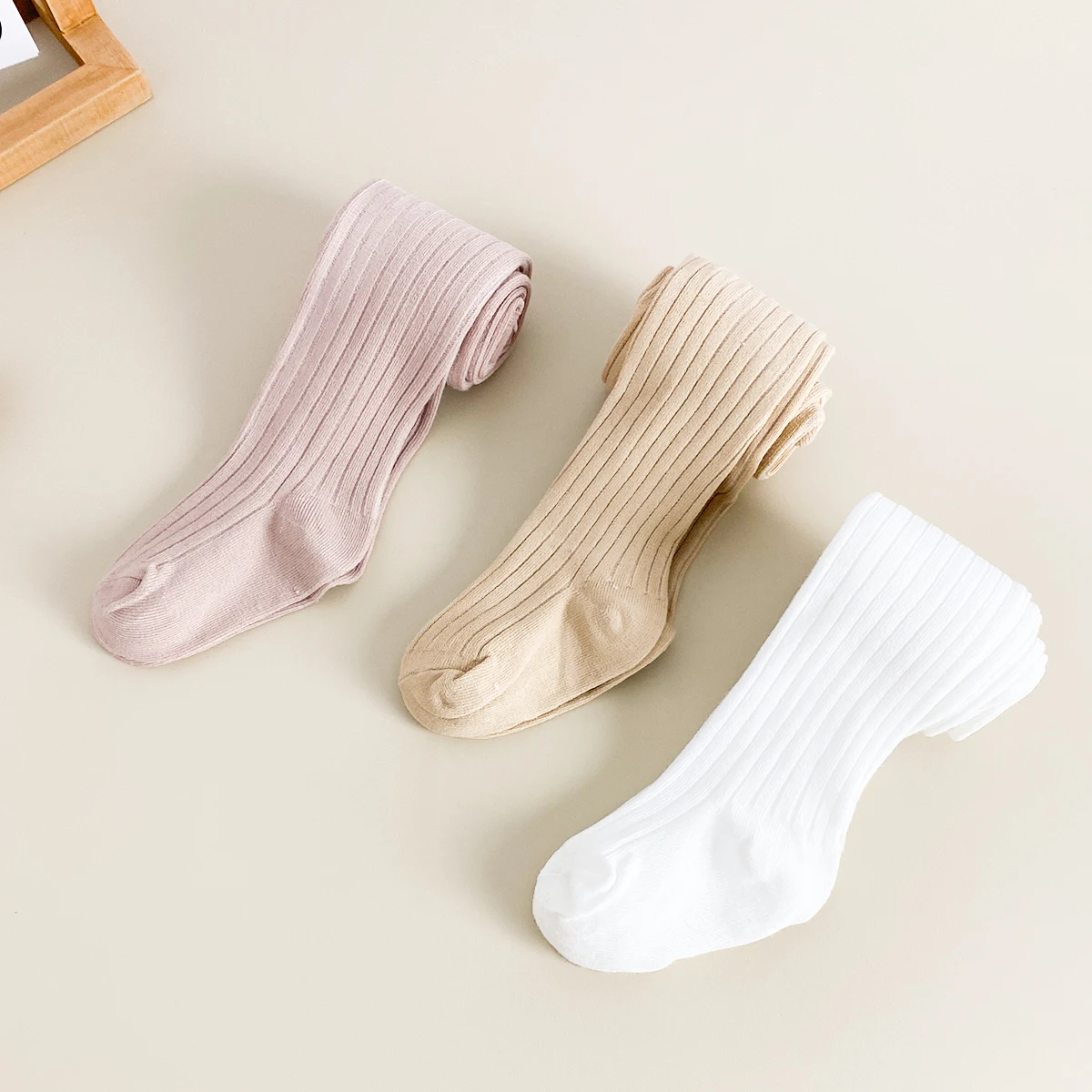3 Paar Baby-Kleinkind-Leggings-Socken, einfache und vielseitige einfarbige Kinderstrumpfhosen für die Frühlings- und Herbstsaison für Baby G – Detail 5
