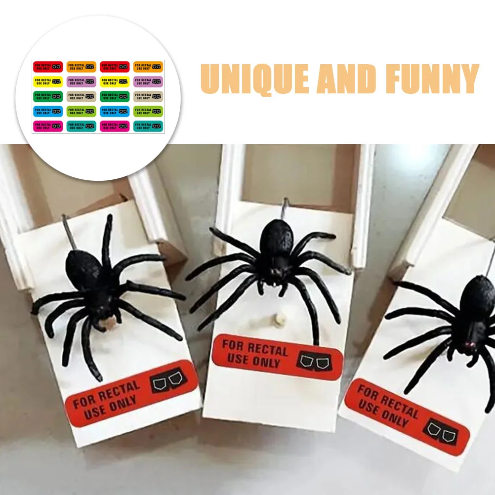 20 Sheets For Rectal Use Only Plastic Decals Funny Stickers Nail Halloween Home Party Pvc Background Water Bottles