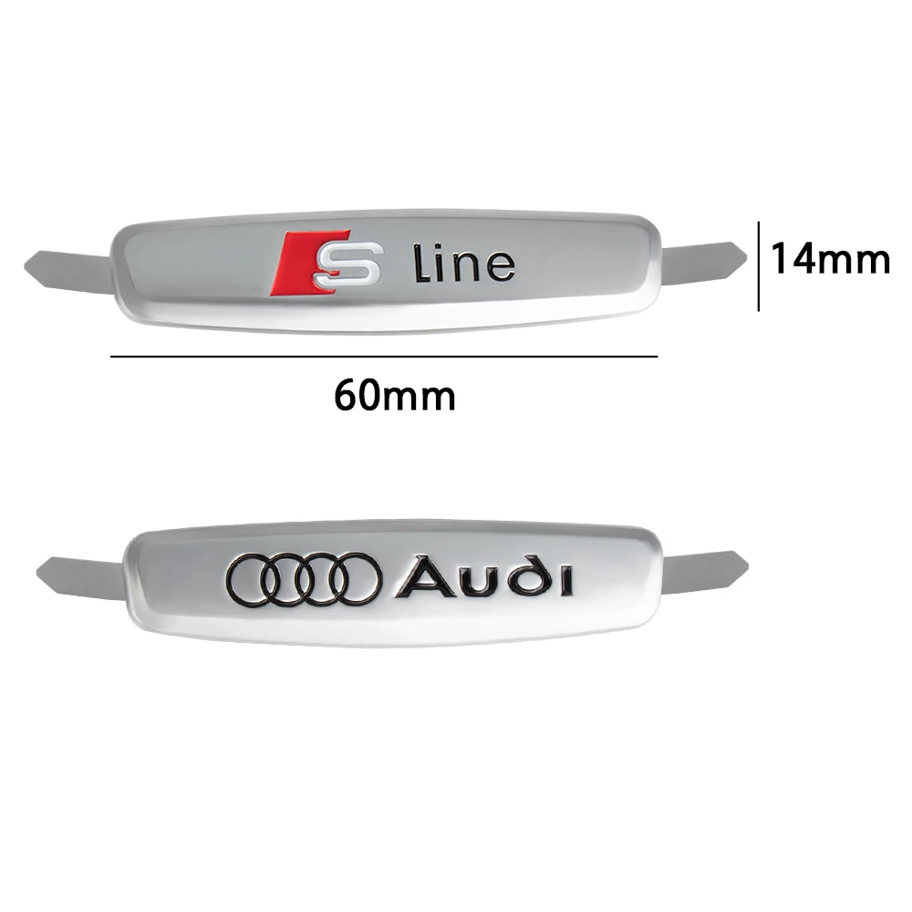 1pc Metal Interior Seat Back Emblems Stickers Badges Logos for Audi Sline A3 A4 B8 8P B9 8V A1 A6 C6 Q3 Q5 C7 Seat Accessory