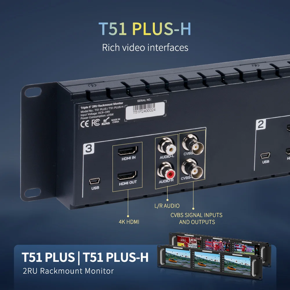 2RU Rackmount Triple 5.5