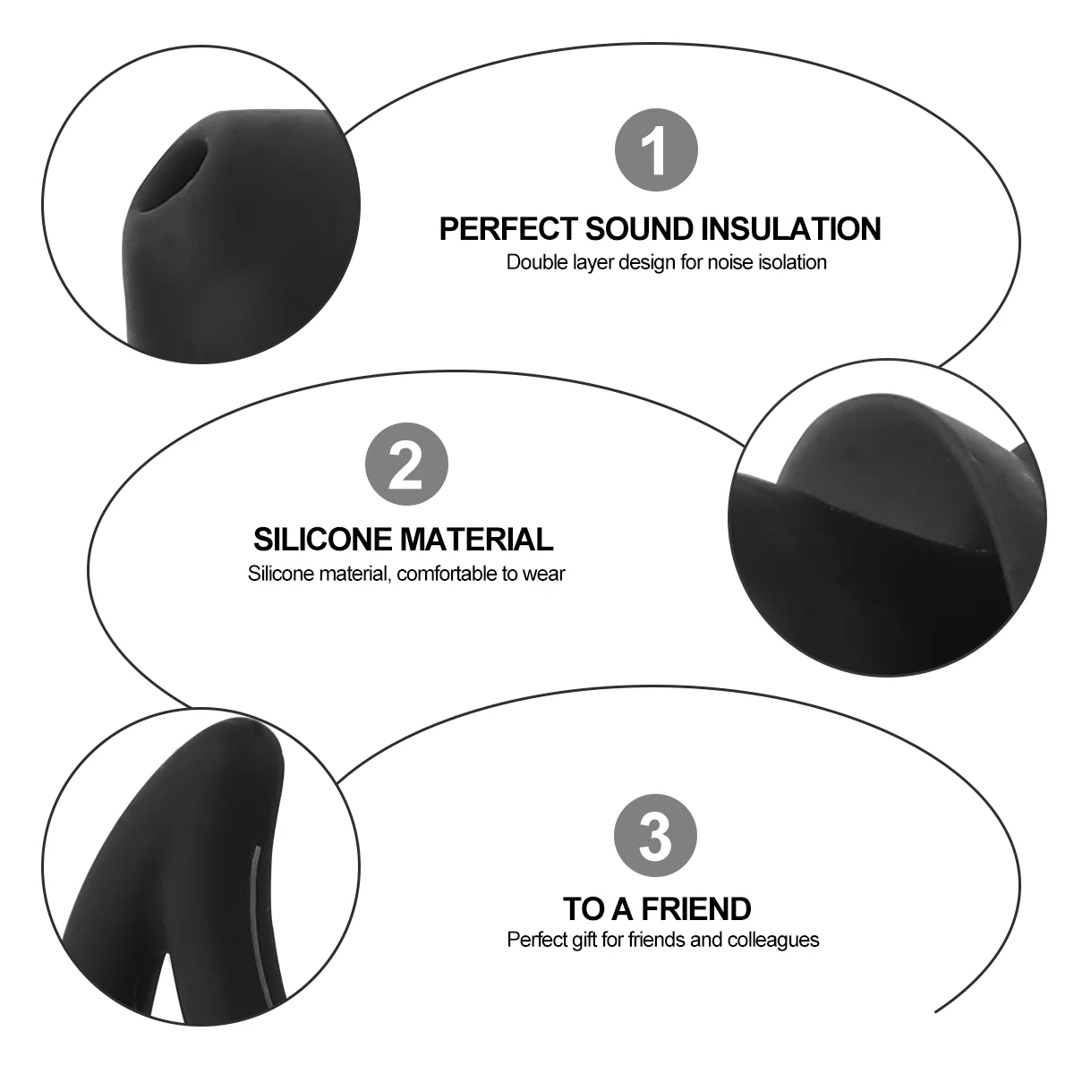 Earbuds Anti-noise Mute Sound-isolating Earplugs Travel Head Phones Headphones Silica Gel Sleeping Cancelling