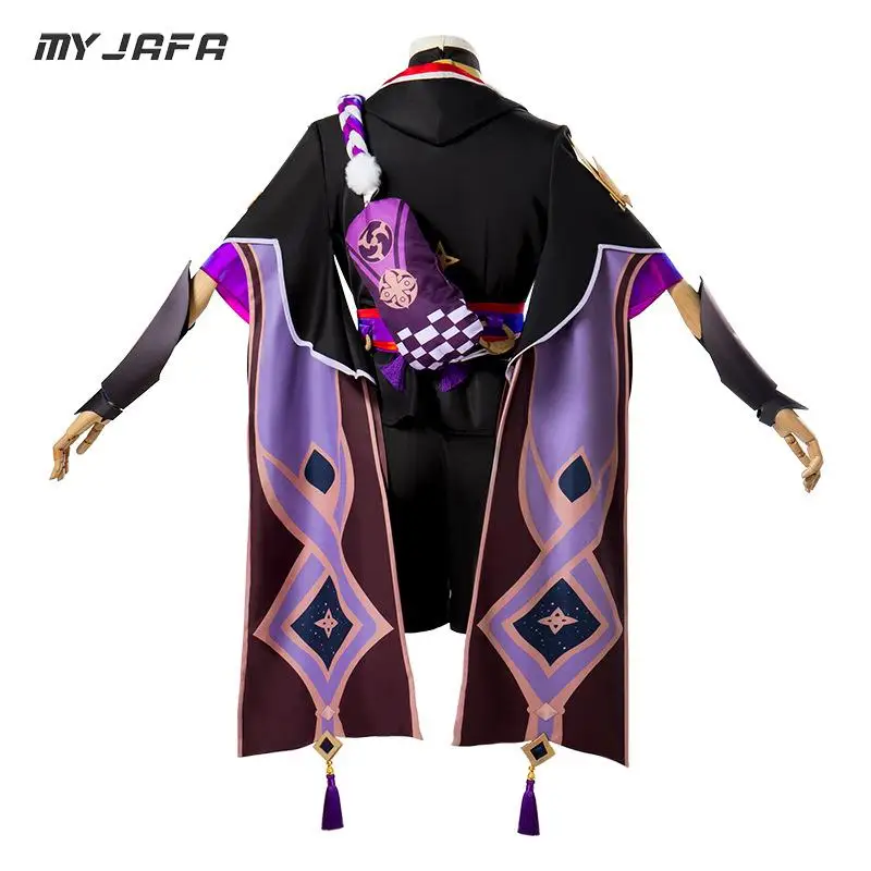 Genshin Impact Scaramouche Cosplay Costume Wig Shoes Anime Game Halloween Kunikuzushi Outfits Balladeer Suit