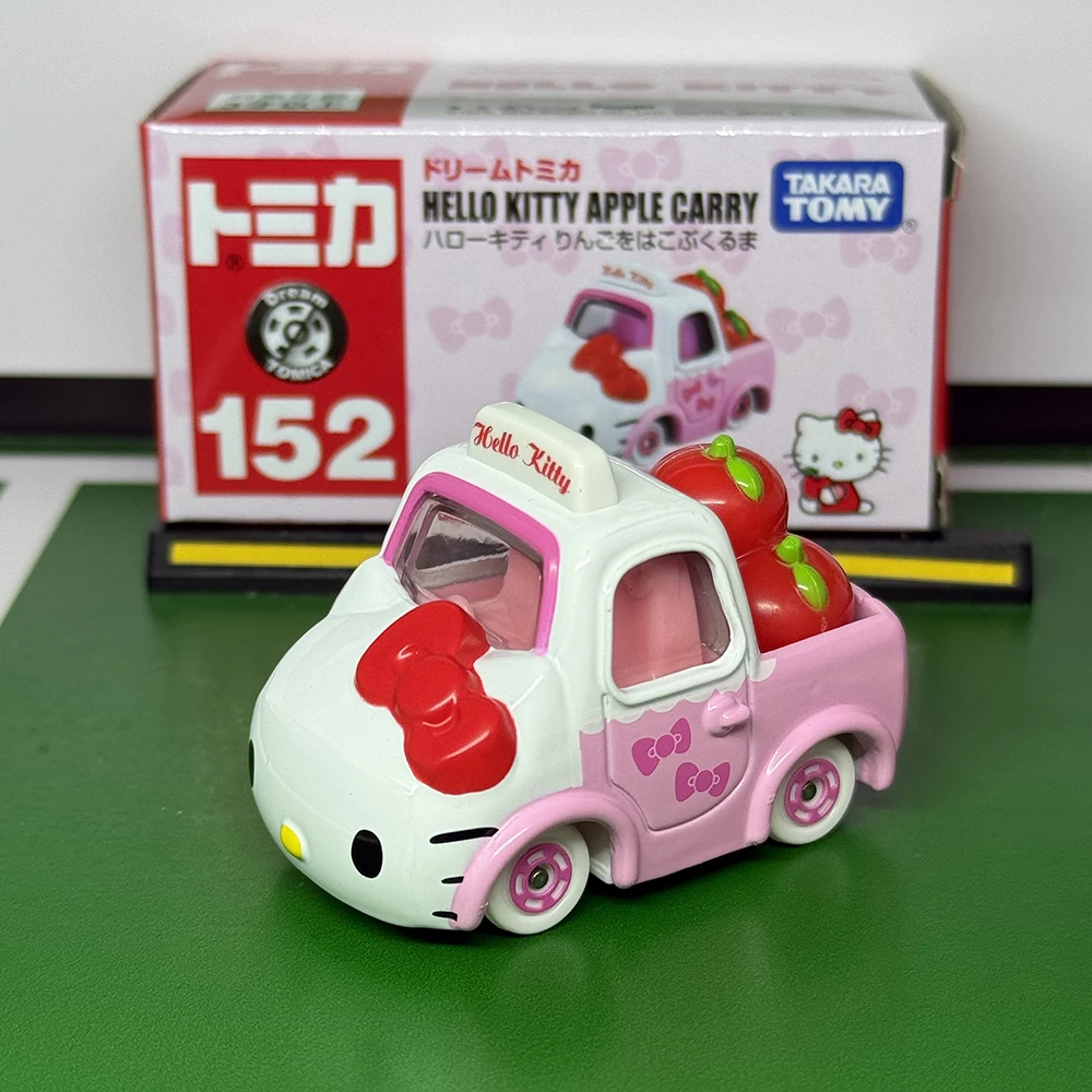 

Takara Tomy Tomica Dream No.152 Hello Kitty Apple Motor Грузовик из сплава, модель автомобиля для мальчика, игрушка, подарок ребенку