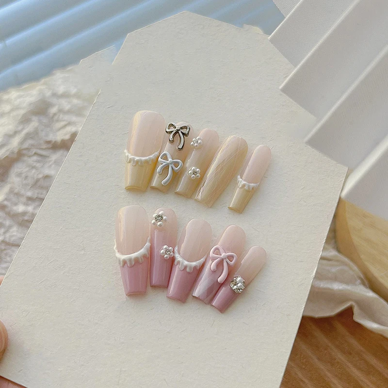 10 قطعة ربطة القوس فيونكة سبيكة ملونة ثلاثية الأبعاد الجوف خارج مسمار السحر مانيكير فن الديكور Diy بها بنفسك المواد اكسسوارات هدية