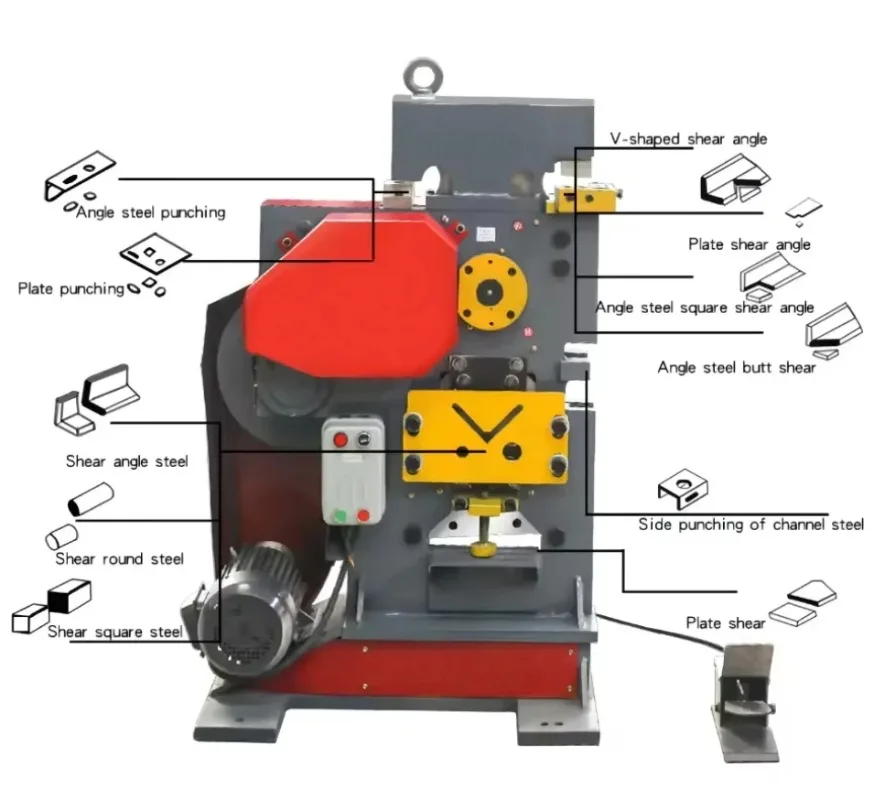 All-in-one machine QA32-12b Automatic metal cutting machine Electric mechanical angle shearing for the construction industry