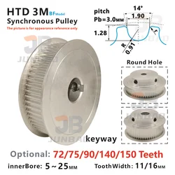 HTD 3M 72 90 140 150 Teeth Synchronous Pulley Belt width 10 15 MM Bore 5 To 25 MM Driving Member Driving Wheel 3D printer parts