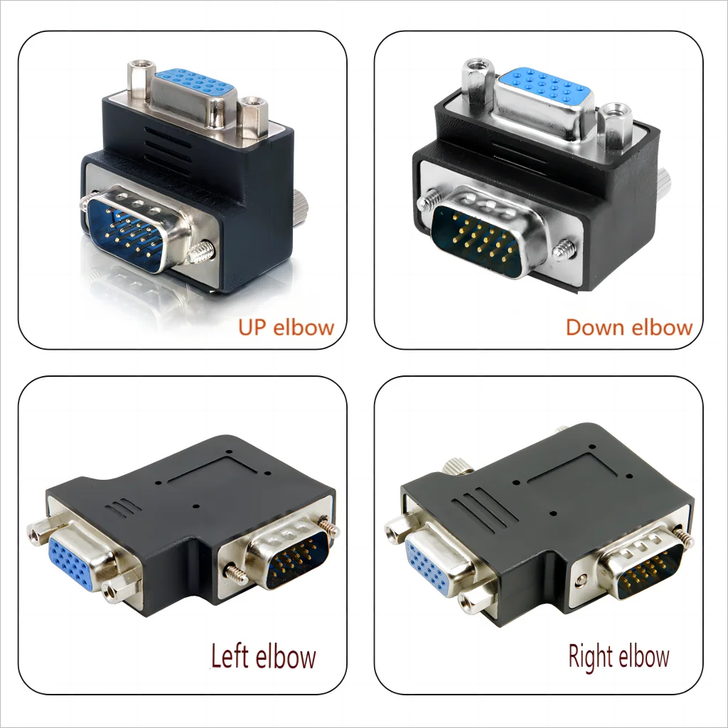 90 Grad VGA-Stecker männlich zu weiblich HD-Erweiterungs adapter HD-Computer Projektor Monitor Video konverter