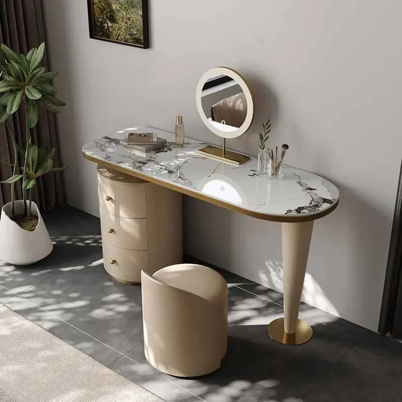 

Women Makeup Dressing Table Bedroom Storage Living Room Dressing Table Mirror Small Corner Tocador Para Dormitorio Furniture