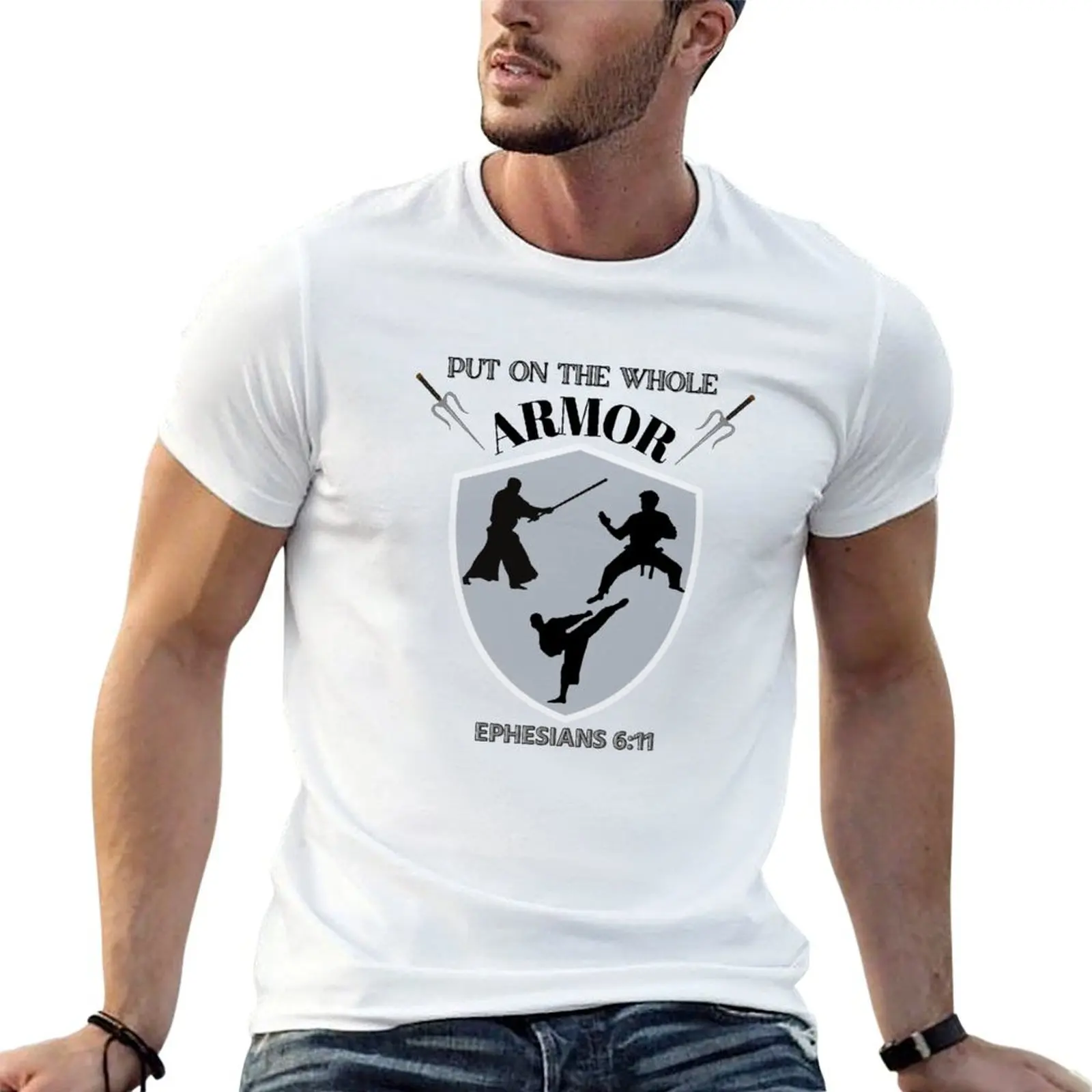 Put on the Whole Armor T-Shirt Casual Soft Cotton Short Sleeve Tee