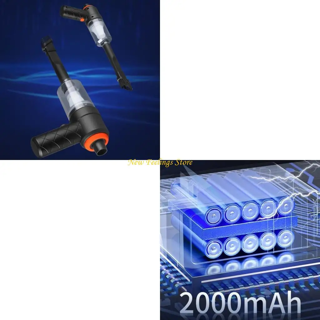 

Handheld Auto Vacuum Cleaner 6000Pa Wireless Blower for Car Interior Cleaning