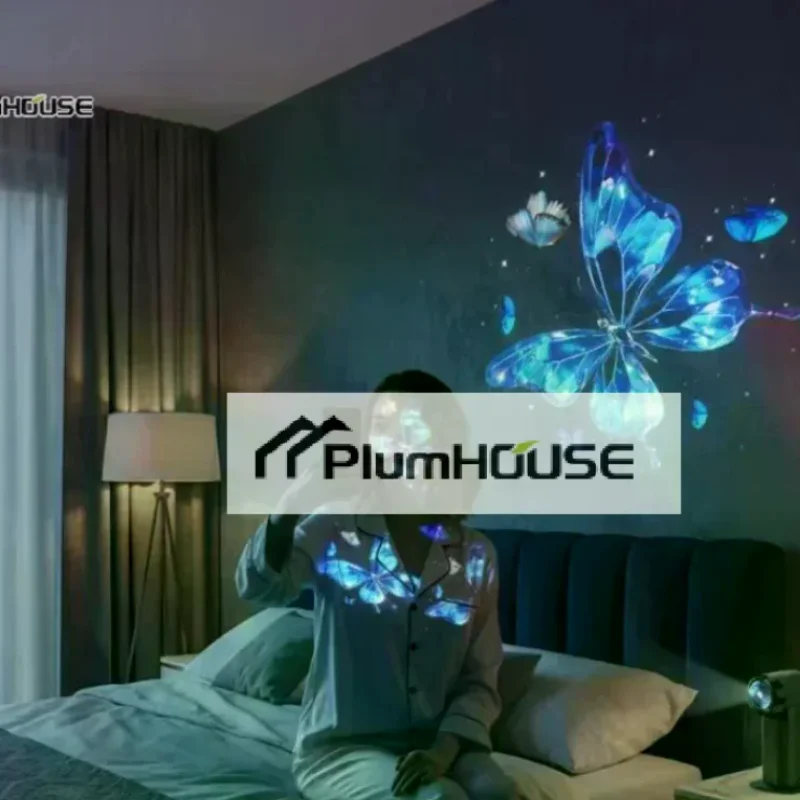 

LED USB Butterfly Projector Light With 5pcs Projection Patterns Ceiling Decorative Atmosphere Night Light