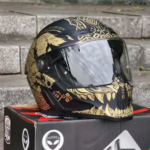 C-Riding Winter Warm Cruising Cappelli di sicurezza professionali per donna e uomo Casco integrale da crociera retrò Certificato DOT Estate