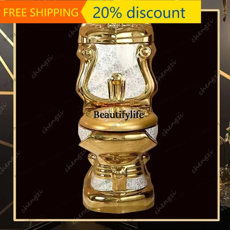 J132 D06 European split toilet with gold cover plate water-saving toilet