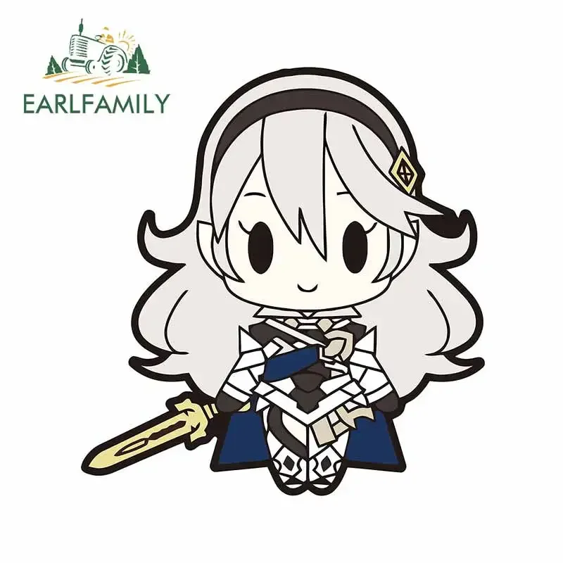 EARLFAMILY 13cm x 12cm Cute Game Swordsman Car Stickers Chibi Cartoon Laptop RV Auto Decal Personality Scratch-Proof Car Goods