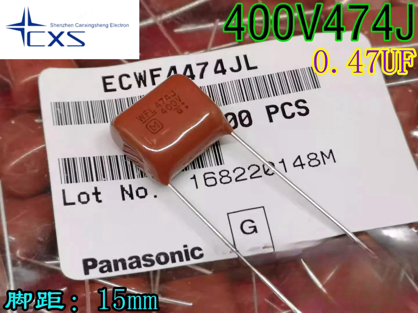 20PCS ECWF4474JL Panasonic CBB Capacitor 400V474J 5% 0.47UF 400V470NJ Pitch: 15mm