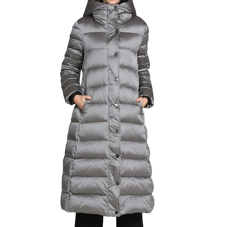 Custom Casual Long Thick Outdoor Puffer Light Jacket For Women Long Winter Jacket