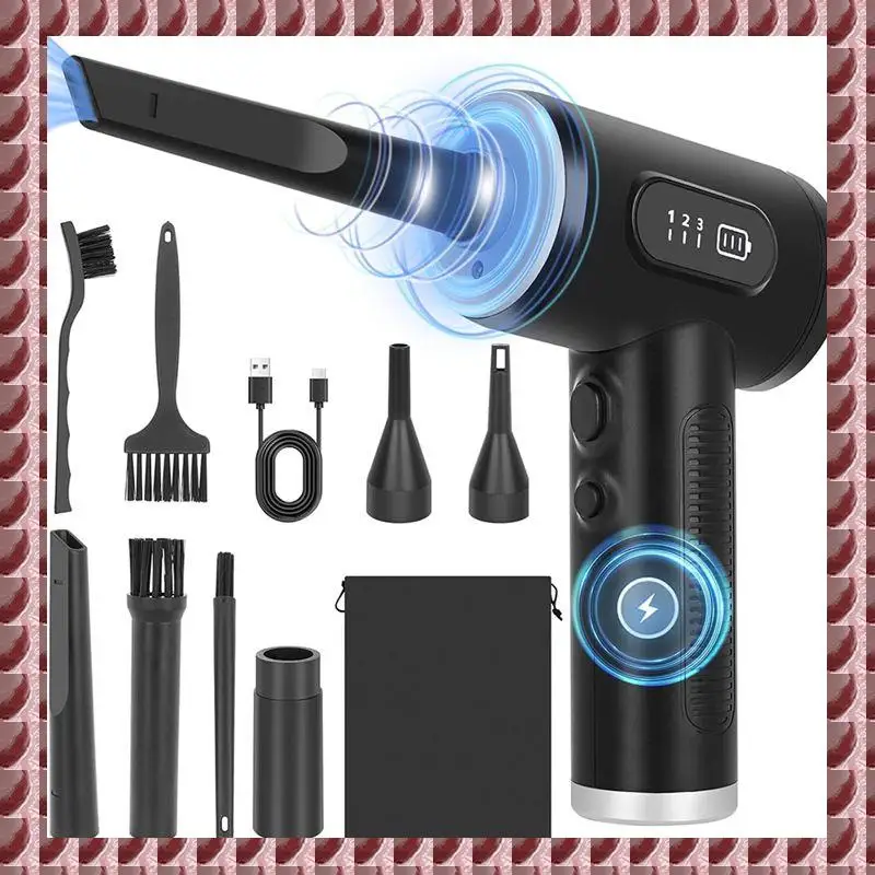 منفضة هواء مضغوط كهربائية 2 في 1 A95G، منفضة هواء لاسلكية ومكنسة كهربائية، منفاخ منفضة هواء، 3 سرعات قابلة للتعديل