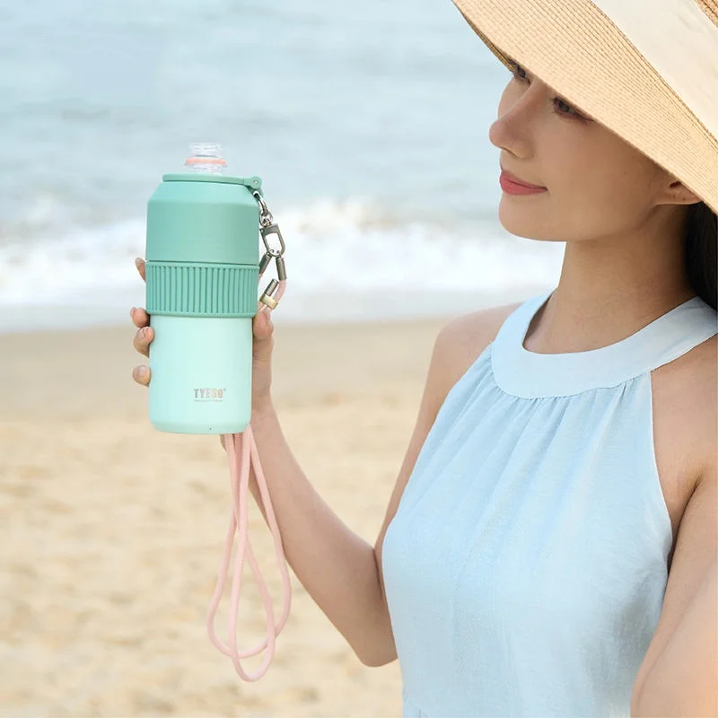 Прохладная бутылка 900-1000 мл, портативный спортивный резервуар для воды с изоляцией из нержавеющей стали 304, портативная чашка для улицы