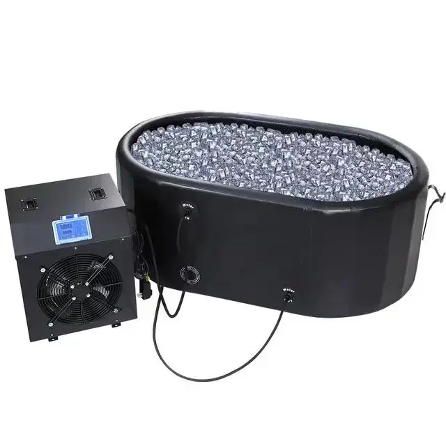 Modern Portable Easy-Set Collapsible Oval Ice Bath Tub Contemporary Design for Home Use