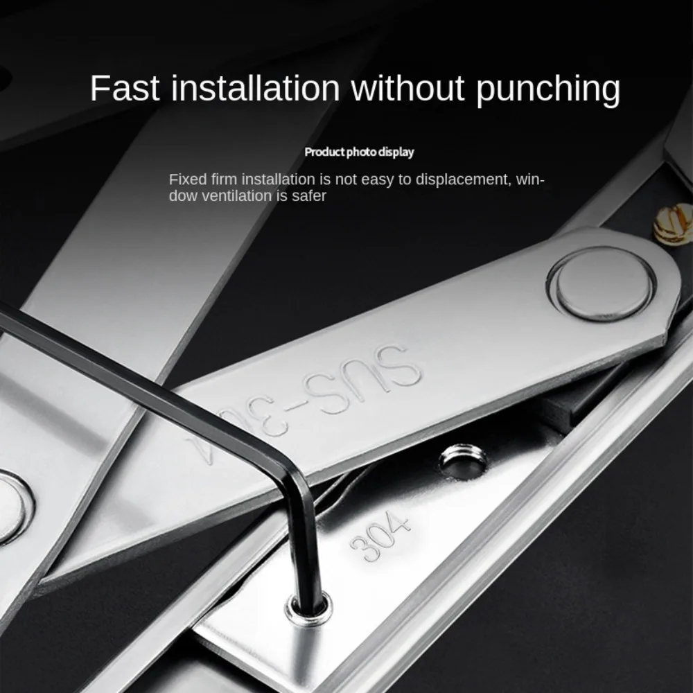 4 قطعة الفولاذ المقاوم للصدأ دعم الرياح الحد لوحة غير اللكم نافذة قفل نافذة المحدد قفل الحد المحمولة #4
