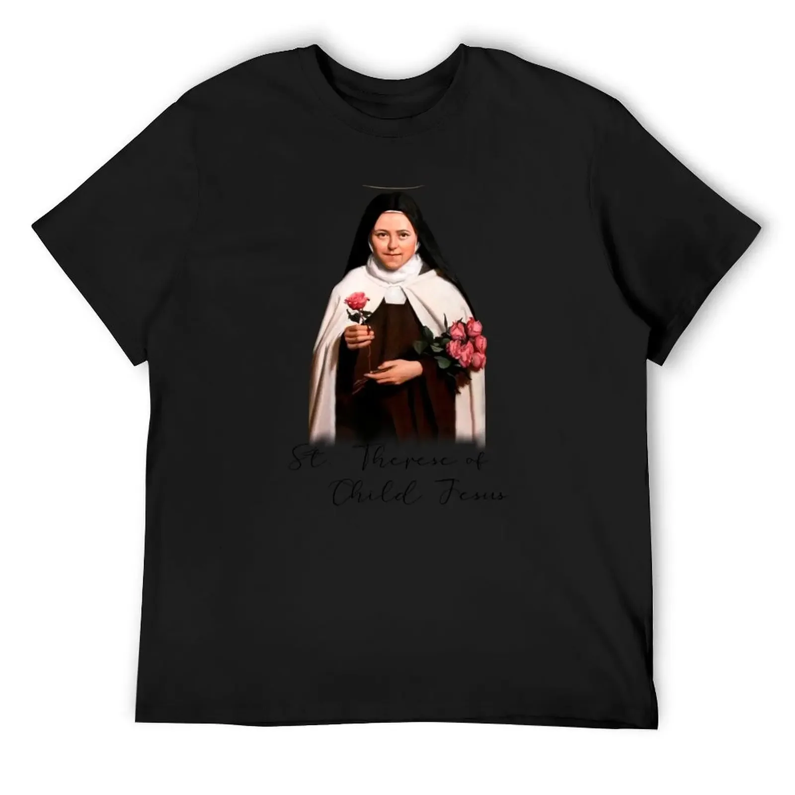 St. Therese of Child Jesus T-Shirt blue archive oversized plain t shirts men