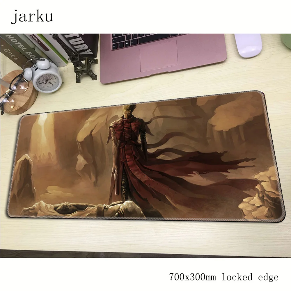 Trigun mouse pad vendas quentes gaming mousepad anime 80x40cm escritório notbook tapete de mesa padrão massa padmouse jogos pc gamer tapetes