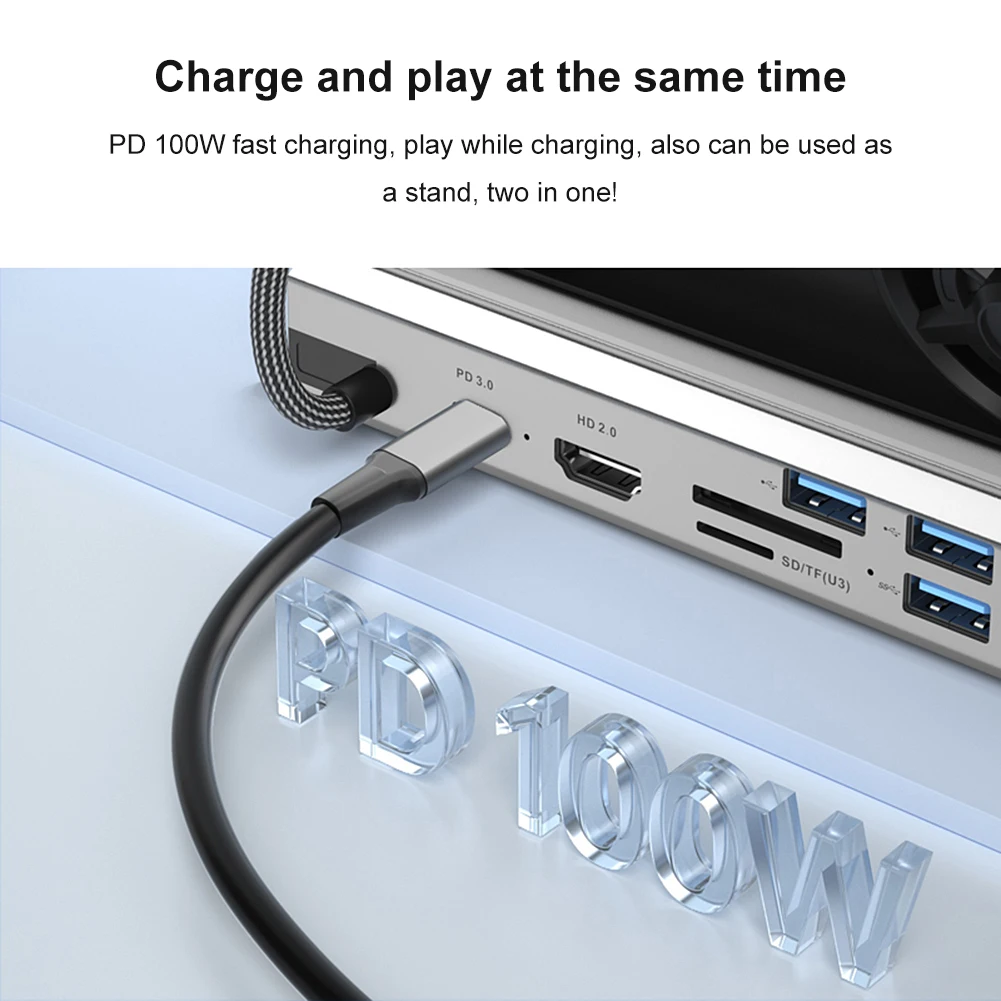 DockคอนโซลHub 4K 60Hzทีวีขาตั้งฐานรองรับ HDMI Dock Gigabit Ethernet 1000MbpsประเภทC USB 3.0 2.0 สําหรับROG Allyเกม