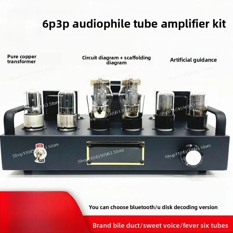 6P3P Vacuum Tube Amplifier DIY Kit, Single‑Ended Class A Tube Amp with Bluetooth Function