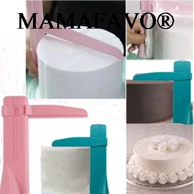 2pcs Adjustable Kitchen Turning Sugar Leveling Device Cake Smoother Decorating Tools DIY Food Grade Plastic Tool Accessorie H860