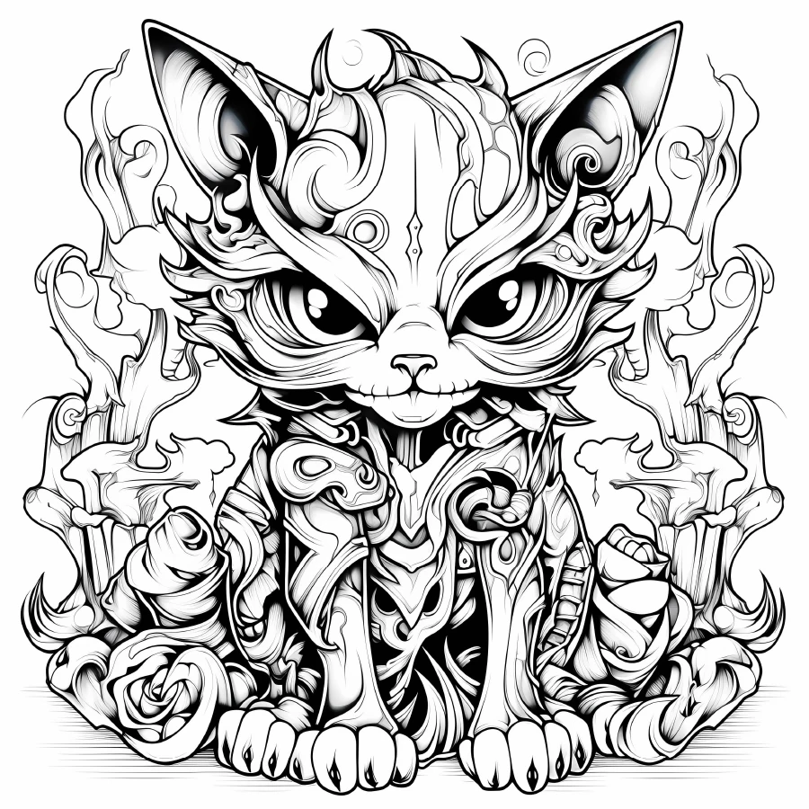 Art Coloring Book 20 Page Cartoon cat Adult Picture Book For Birthday Party Relieve Stress Kill Time Graffiti Painting Drawing