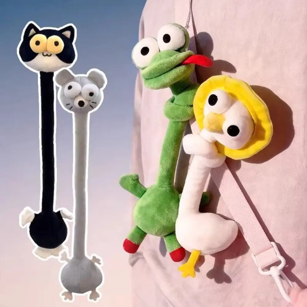 

Funny Design Long Neck Monkey Keychain White Color Cute Style Rabbit Bag Pendant Dragon 40CM Horse Pendant Bag Charm Decor