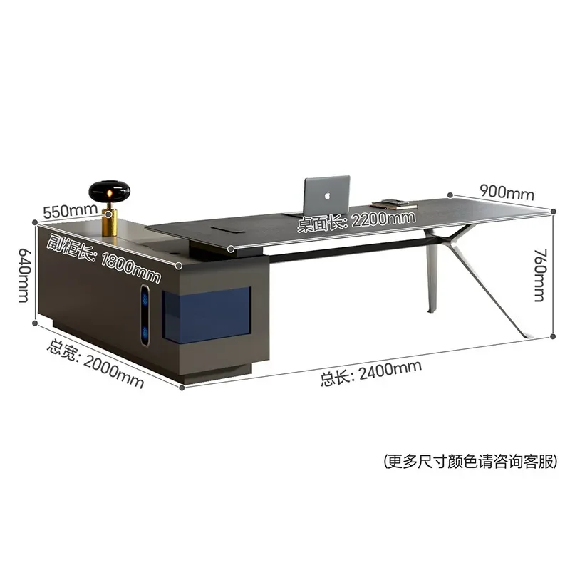 Electric Height Adjustable Standing Desk Large Executive Office Table Minimalist Ergonomic Workstation for Home