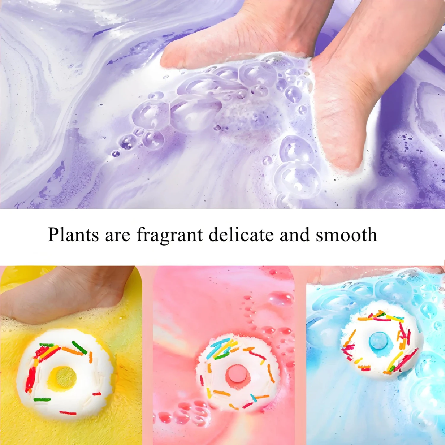 Shower Steamer Aromatherapy Shower Tablets Essential Oils  Spa Christmas Birthday Gift Imitation Doughnut Body Care Bath Ball