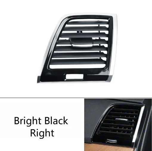 

Front Replacement Air Vent Cover Matte Black ABS Plastic Precision Molding Direct Replacement Easy Installation