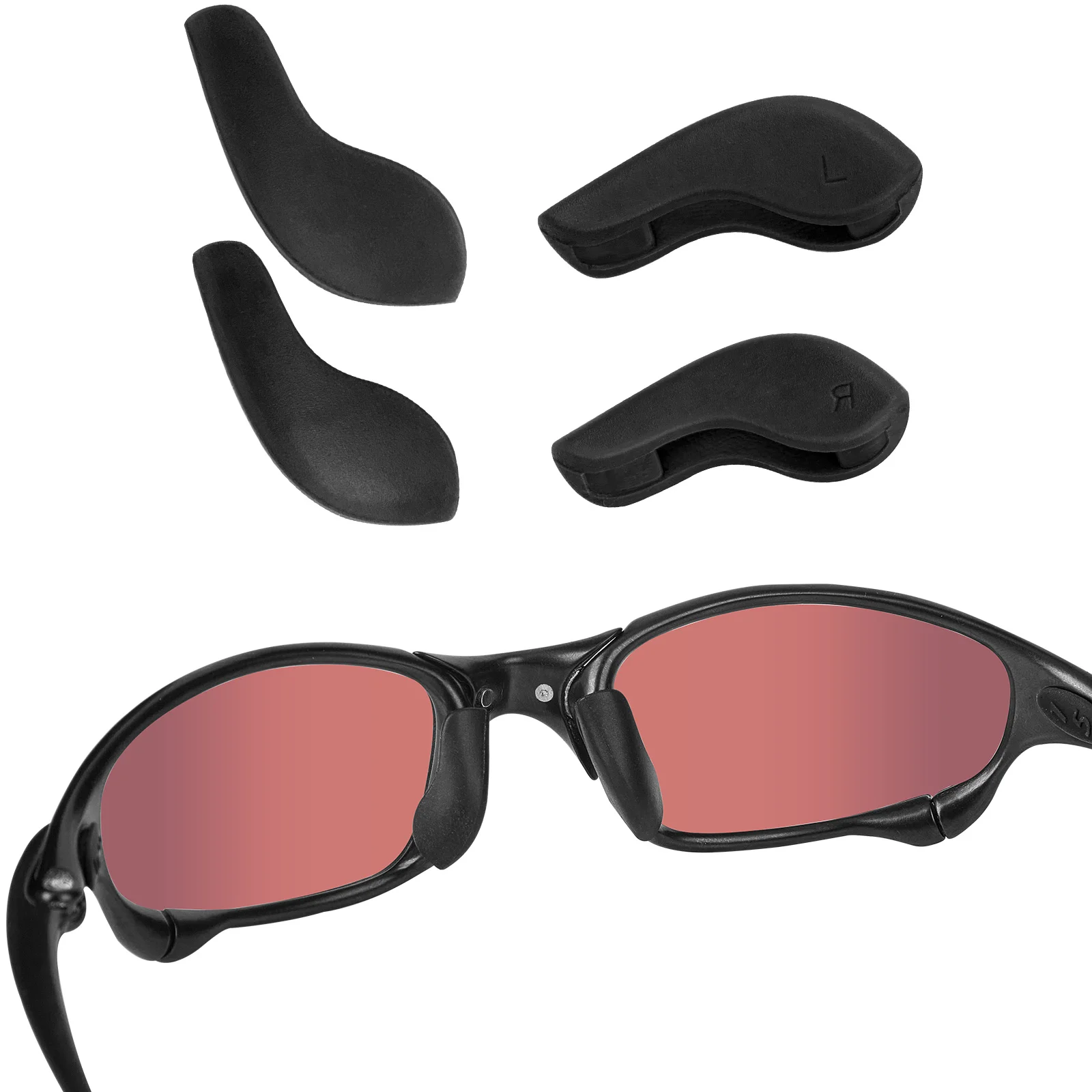 E.O.S Silicon Rubber Replacement Black Nose Pads for Oakley Juliet,Juliet Vented Frame Multi-Options