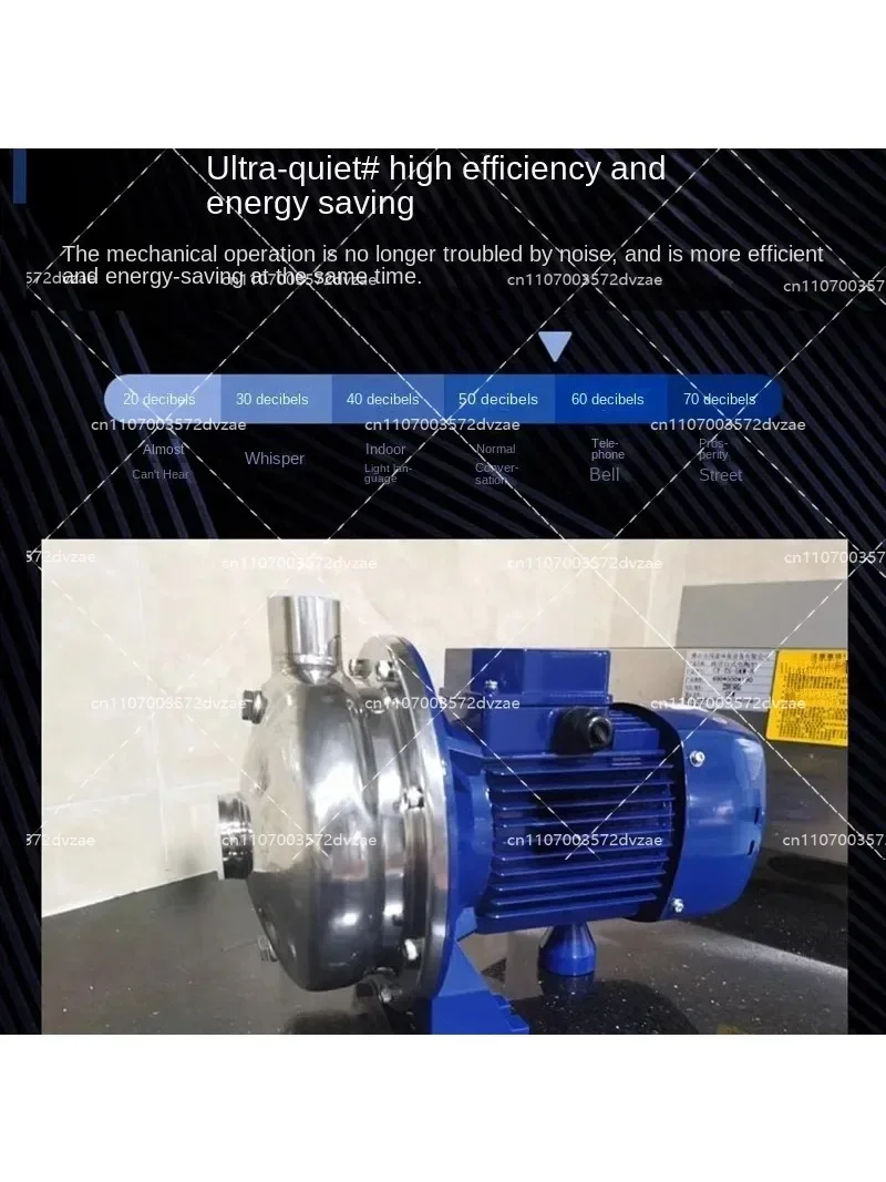 750W Stainless Steel Impeller Water Pump 2Wb70/075 Sanitary Beverage Pump for Pressure Vessel with EU Plug - Water Supply