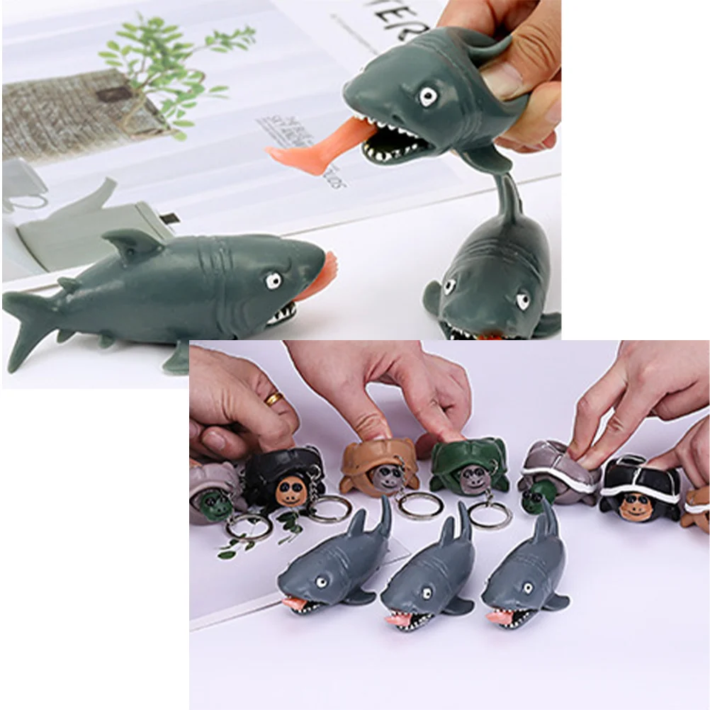 3PCS Creative Man-กิน Shark ของเล่นนวนิยาย Shark Prank ของเล่นการ์ตูน Man-กิน Shark ของเล่น Tricky Party Prank Props จําลอง Shar