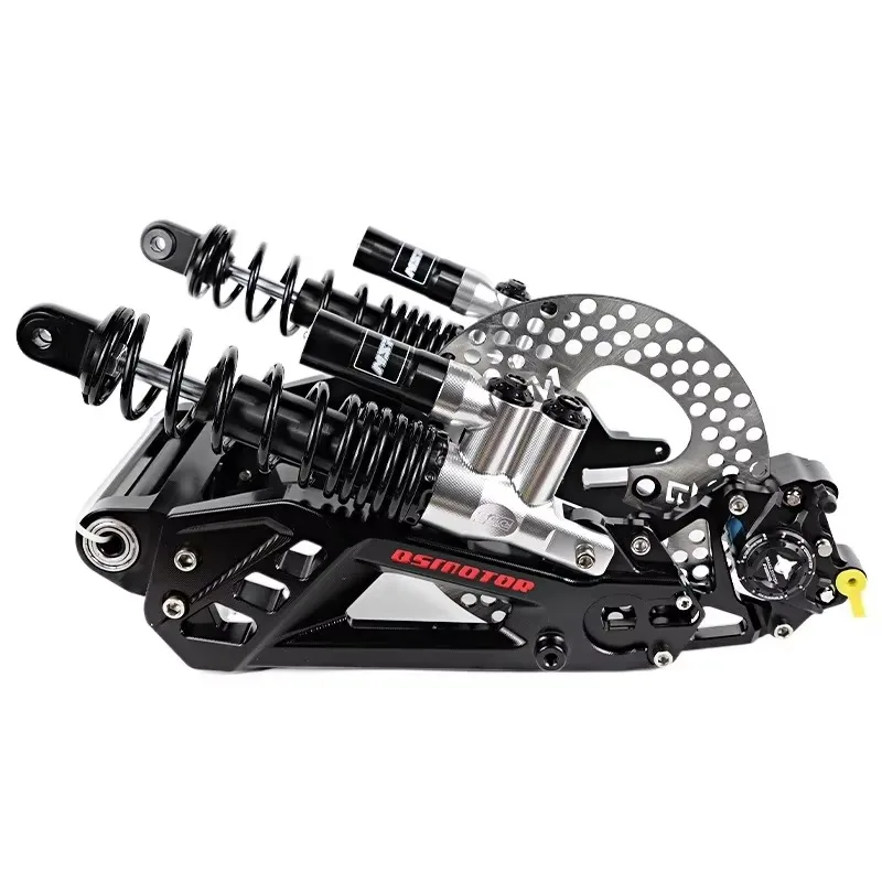 QS MSP Motorcycle CNC Rear Suspension Swing Arm Shock Absorber Brake Caliper Kit for Electric Motorcycles Made in Mainland China