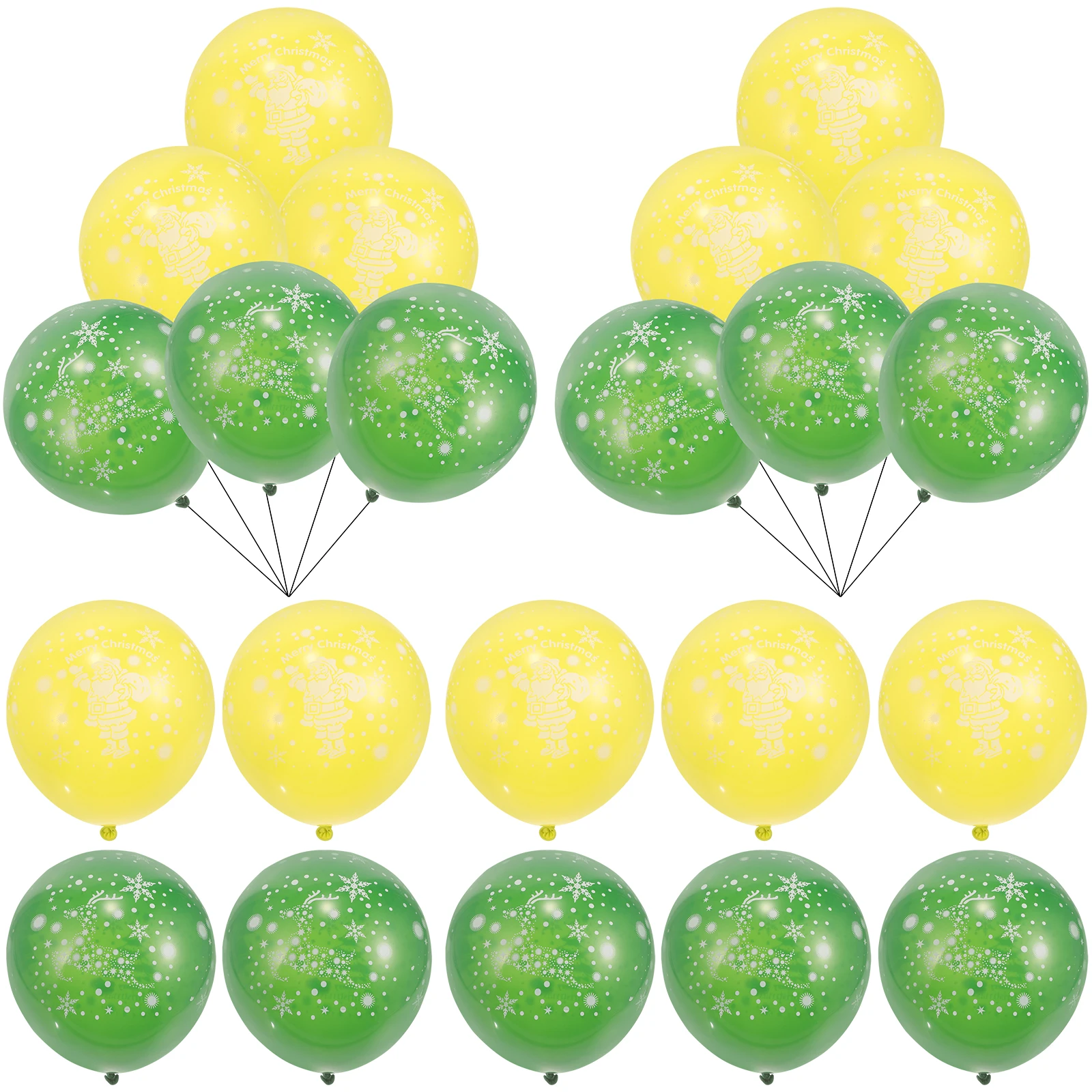 

100 Pcs Latex Balloon Round Balloons Christmas Birthday Wedding Yellow Decor Printing Party Supplies for Emulsion
