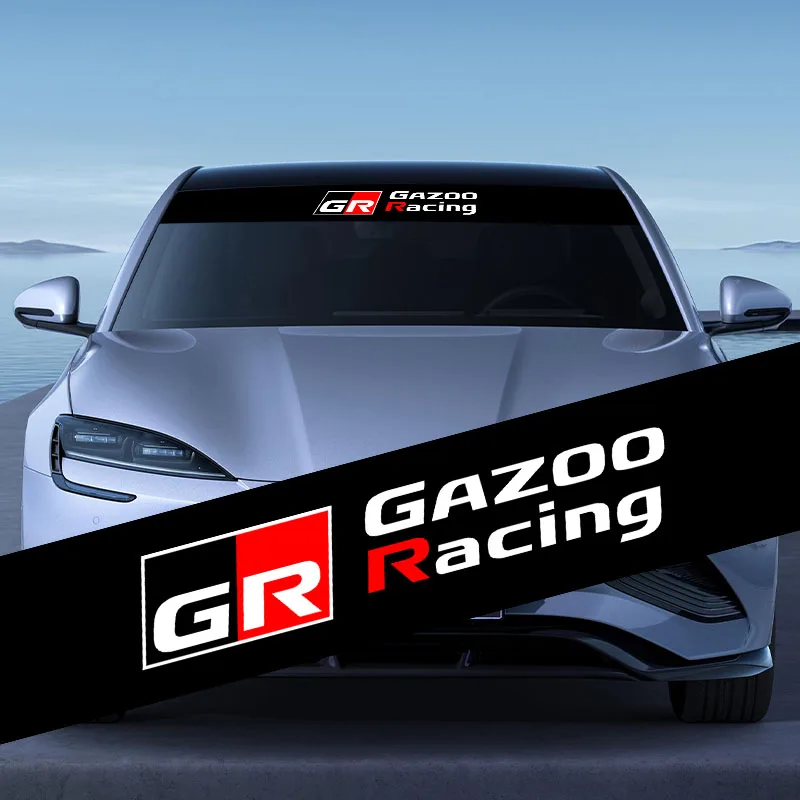 

Car Front Windshield Stickers Front and Rear Decorative 3D Stickers for Toyota GR GAZOO RACING Toyota Yaris Hilux Auris Rav4