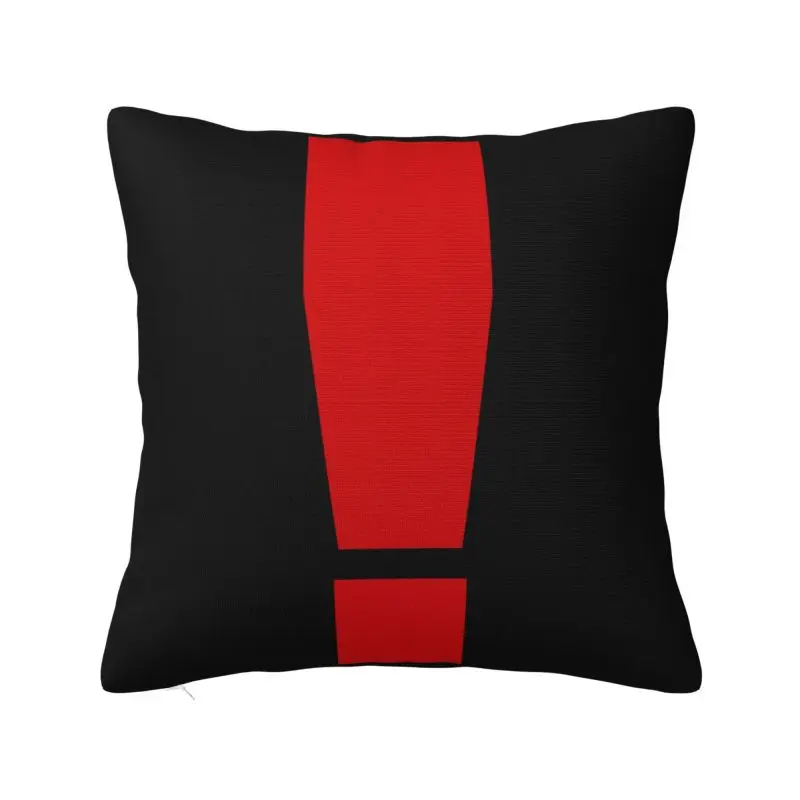 Nordic Exclamation Metal Metal Gear Alert Cushion Cover Polyester Video Game Pillow Case Home Decorative