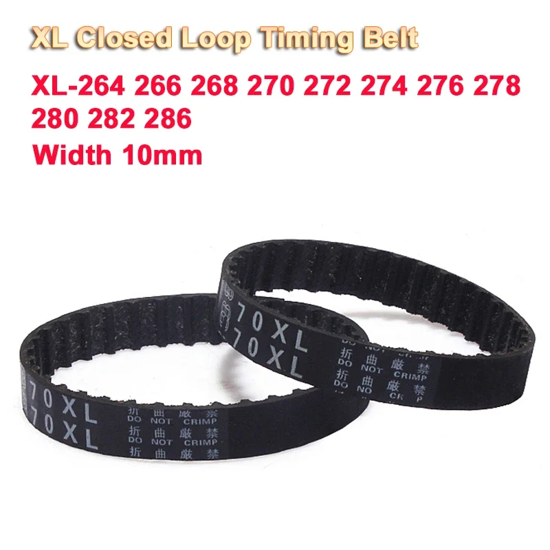 XL-264 266 268 270 272 274 276 278 280 282 286 Closed Loop Timing Belt 132-143Teeth Width 10mm 3D Printer Accessories Car