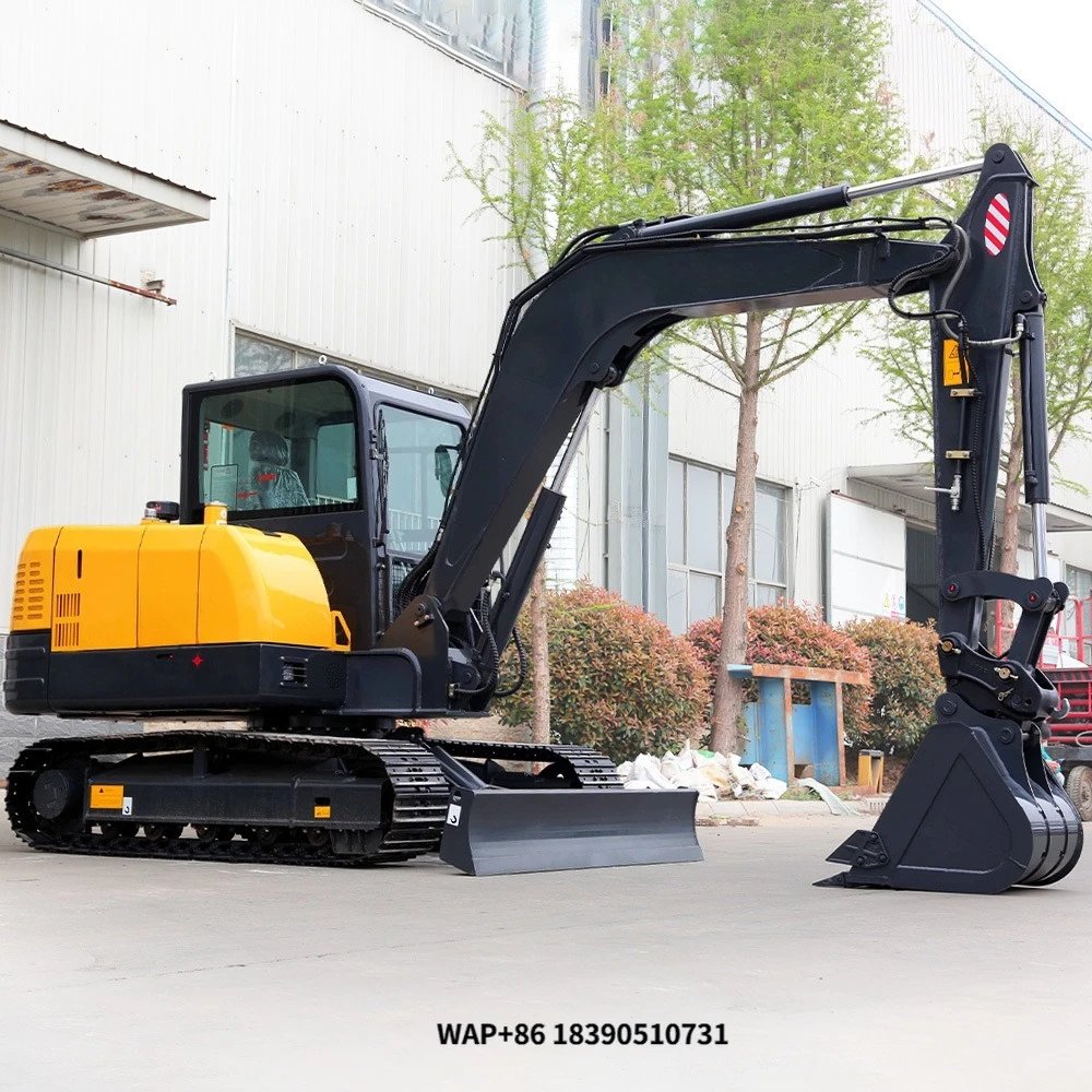 Large Crawler Excavator 6 Ton Engine Heavy Duty Construction Machinery Digger With Bucket Quarry Excavator