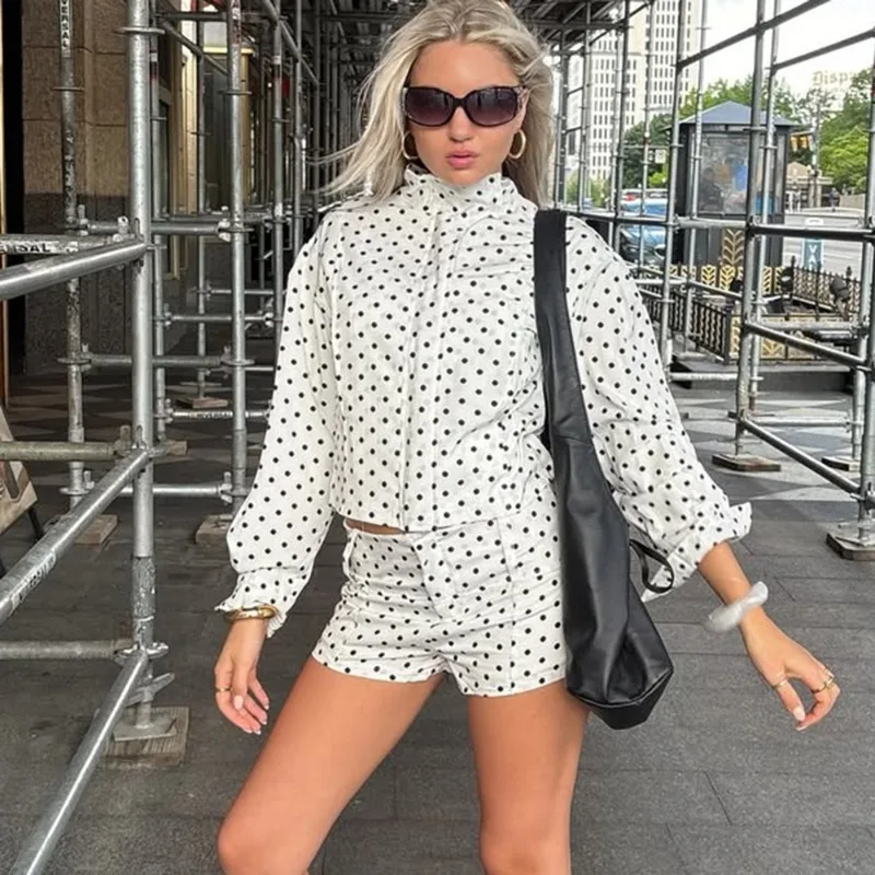 

Talenza женская модная куртка пальто винтажная куртка в горошек с длинными рукавами повседневная уличная одежда осенняя офисная женская верхняя одежда